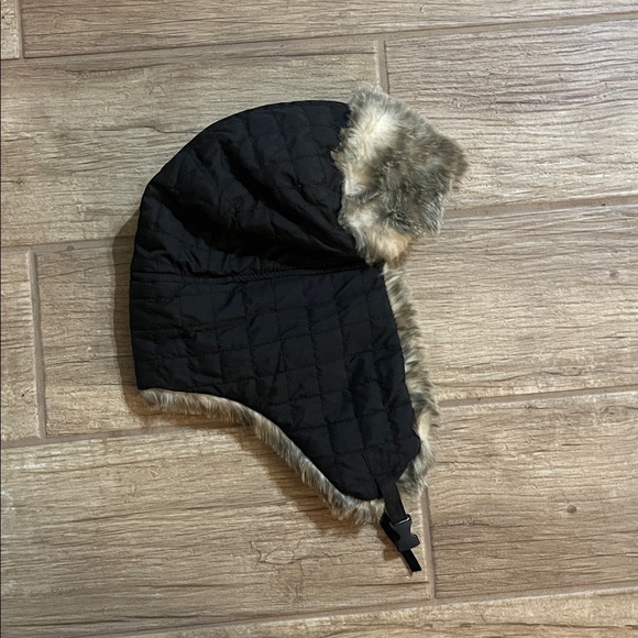 Natural Reflections,Faux Fur Hat, Black/Brown - Picture 3 of 5